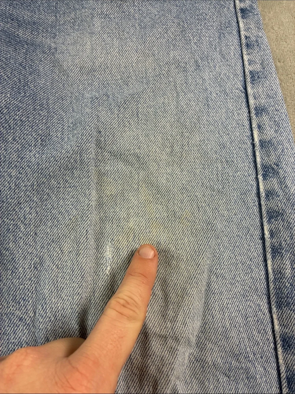 Levi’s 505 Big E Vintage 2000 Jeans 33x32 Distressed Light Wash Made Mexico